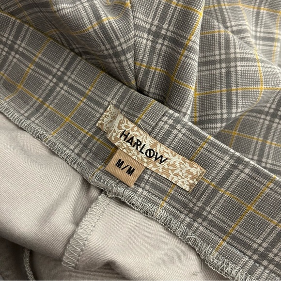 HARLOW women Gray Plaid Pants M - Picture 7 of 12